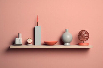 Objects on a shelf
