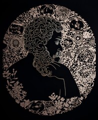 Fototapeta premium Socrates portrait mandalas 