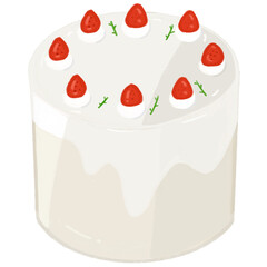 Vanilla strawberry cake