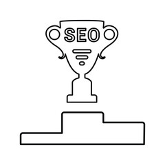 SEO Contest icon. Line, outline design.