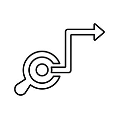 Marketing research icon. Line, outline design.