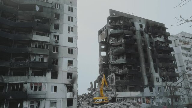 Ukrainian house after the airstrike. Ukraine war 2022
