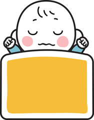 眠る赤ちゃんのイラスト