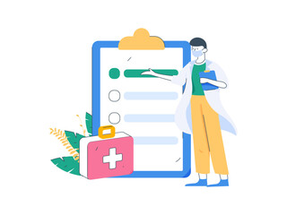 Medical Characters Anti-epidemic Flat Vector Concept Operation Hand Drawn Illustration
