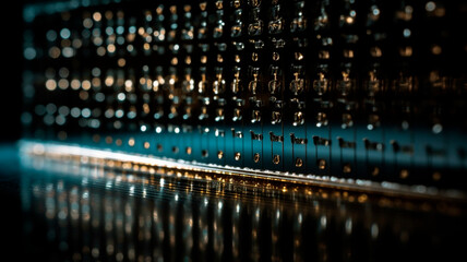 close-up photo of the matrix, macro of the matrix system
