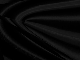 Clean fashion woven beautiful soft fabric abstract smooth curve shape decorative textile black background