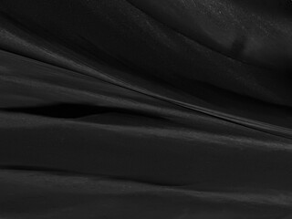 Obraz premium beauty black smooth shape abstract chacoal textile soft fabric curve fashion matrix decorate background