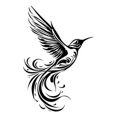 Flying Bird tribal tattoo