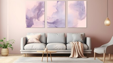 Ethereal Harmony Abstract Background featuring Soft Gradient Colors and Dynamic Shadows