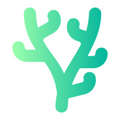 Obraz premium coral gradient icon
