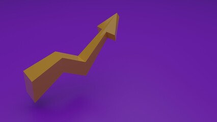 illustration of a graph glowing of stock market increases symbol