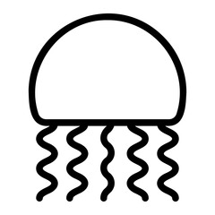 jellyfish line icon © afif