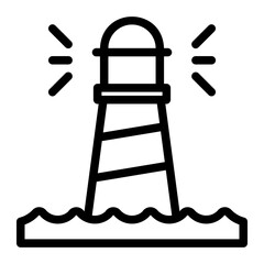 lighthouse line icon