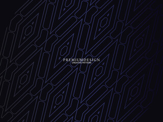 Premium background design with diagonal dark blue stripe pattern. Vector horizontal template for digital lux business banner, contemporary formal invitation, luxury voucher, award certificate.