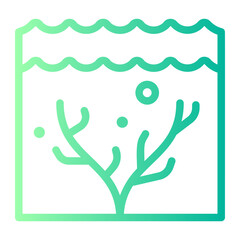 Obraz premium coral reef gradient icon