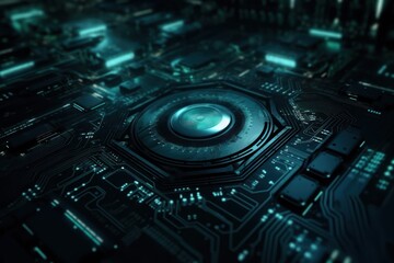 A technological modern futuristic background - Generative AI