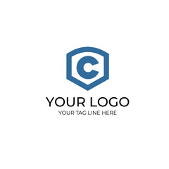 Letter C logo design template. Initial letter C logo design vector.