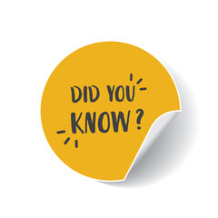 Did you know quote sticker. 