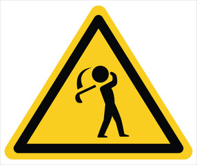 golf course,golf area warning sign.