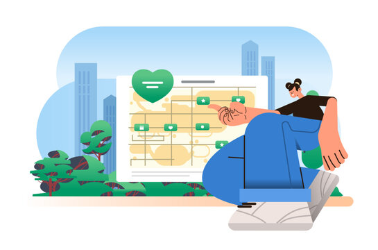 woman tourist exploring destination guides and travel tips on map discover new horizon travel tourism start adventure