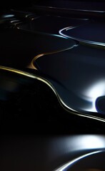 Metallic dark black color tone abstract futuristic architectural background.