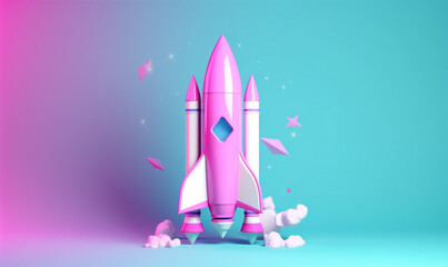 startup bitcoin start spaceship technology business launch space rocket finance. Generative AI.