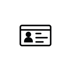 License icon vector for web and mobile app. ID card icon. driver license, staff identification card
