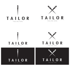 tailor logo icon illustration template combination of buttons for clothes, thread and sewing machine, for clothing product design, convection companies, fashion in vector form
