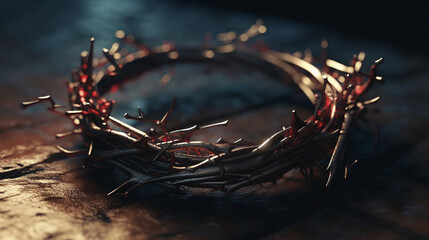 Crown Of Thorns Jesus Christ. Generative Ai