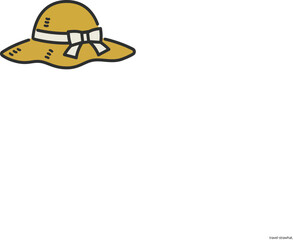 麦わら帽子のイラスト