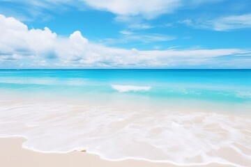 Maldives Perfect tropical beach with white sand, turquoise ocean, and palm tree, Generative AI