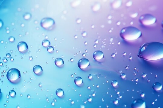 Macro image of elegant water drops on soft background, Generative AI