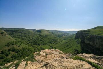 Fototapeta na wymiar Views of the rocks in the Berezovsky Gorge, Kislovodsk, Russia.