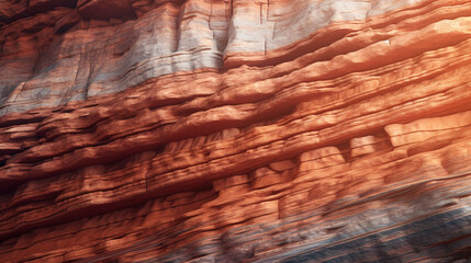 Textured surface of a sandstone cliff. Generative Ai