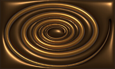 Abstract Brown wave Coffee chocolate color texture background, 3D illustrations.