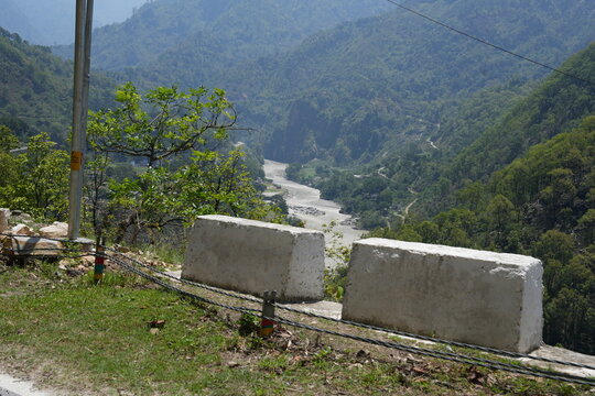 River side, Kali river, dharchula town, 