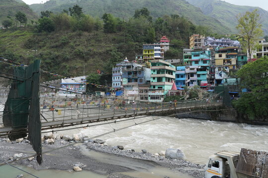 River side, Kali river, dharchula town, 