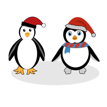  Christmas penguin clipart design vector