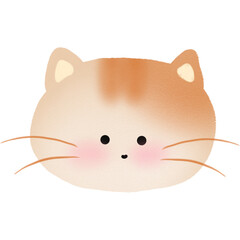 Cute simple animal, charming cat icon.