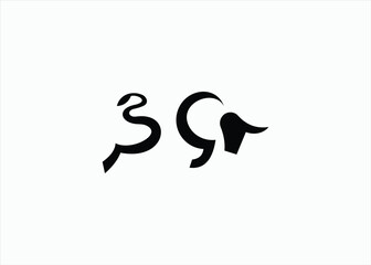 bison logo design vector silhouette illustration