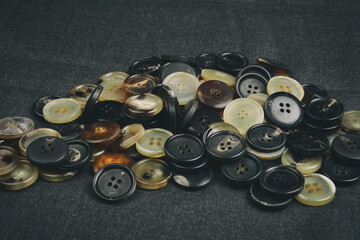 Lots Of Horn Buttons With Different Shades