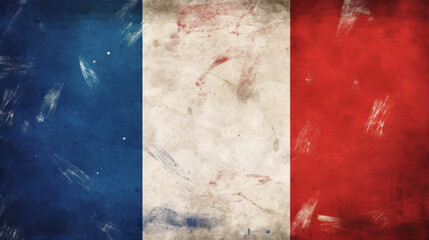 Tricolor Elegance: Fabric Flag of France in Blue, White, and Red for Stock Photos

