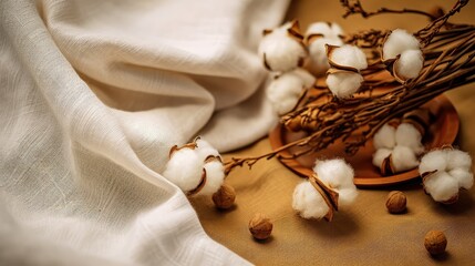 White cotton, Pure organic cotton for textile and fashion industry, Environmentally sustainable ESG 2050