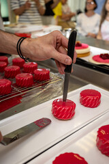 Delicious desserts from the confectionery. Close up