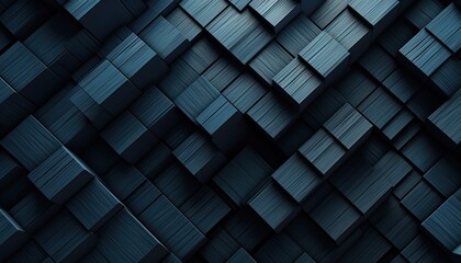 Generative AI illustration of wall pattern mechanics, dark colors 3D shape