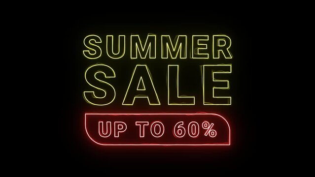Summer Sale up to 60% . Intro for summer sales. Perfect video for summer sales, online stores, any online sales and other. For overlay.
