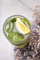 A delicious alcoholic cocktail. Close up