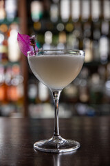 A delicious alcoholic cocktail. Close up