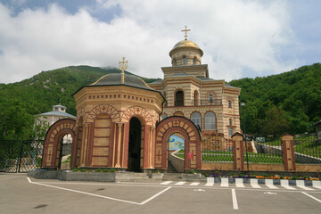 Fototapeta na wymiar Monastery in the Caucasus Mountains, Pyatigorsk, Russia.