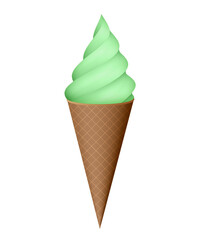 ice cream cone on transparent background png file